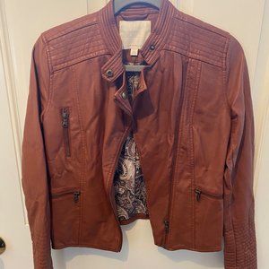 Anthropologie vegan leather moto jacket
